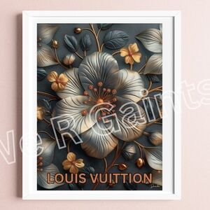 Louis Vuitton Floral  18x24 Trendy Floral Print Stunning Wall Art